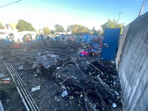 Video shows fire, explosion at Denver homeless camp